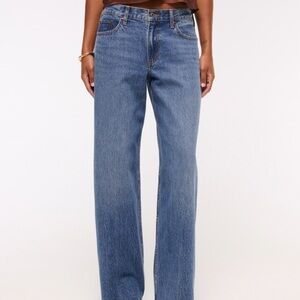 Abercrombie & Fitch Women's Straight Leg Blue Jeans